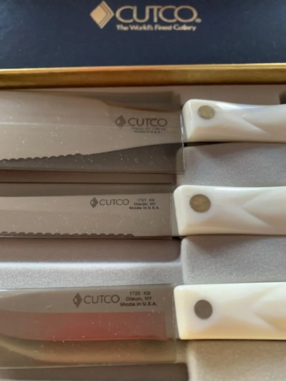 Cutco 3-piece knife set NIB
